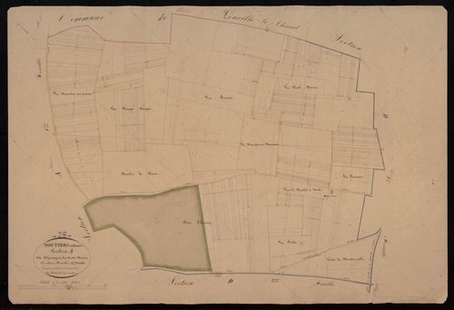 Section A, Epincy et le Puits Morin, feuille 2 / Terminé sur le terrain par Monsieur Fissot, Géomètre secondaire.