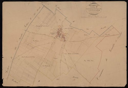Section B, Moutiers et Dignonvilliers, feuille 1.