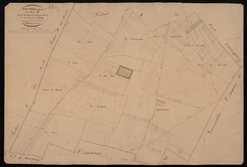 Section B, Moutiers et Dignonvilliers, feuille 2.
