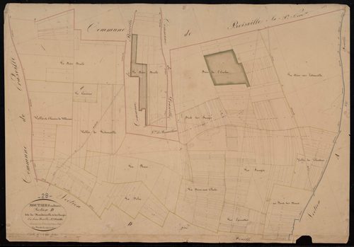 Section D, Mondonville et les Sauges, feuille 1 / Terminée sur le terrain par Monsieur Fissot, Géomètre secondaire.