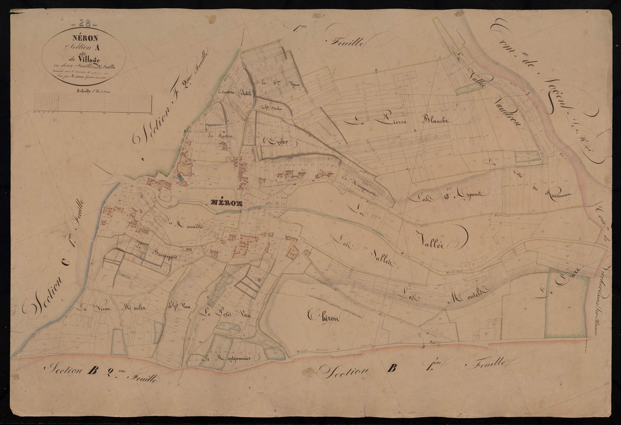 Section A, le Village, feuille 2.