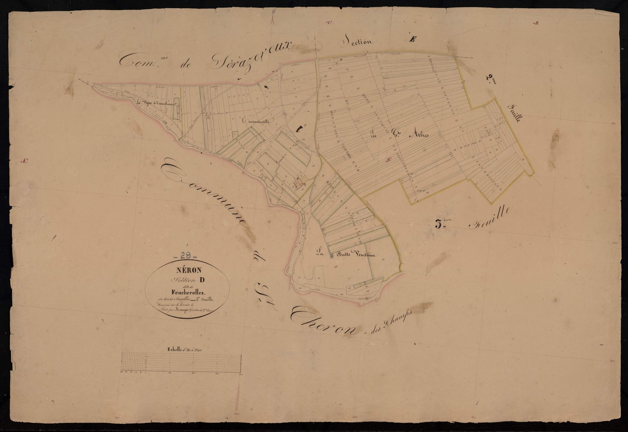 Section D, Feucherolles, feuille 1.