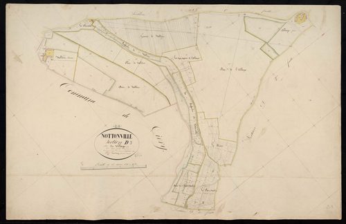Section D, le Village, feuille 3 / Terminée sur le terrain par Monsieur Lamiray, Géomètre secondaire.