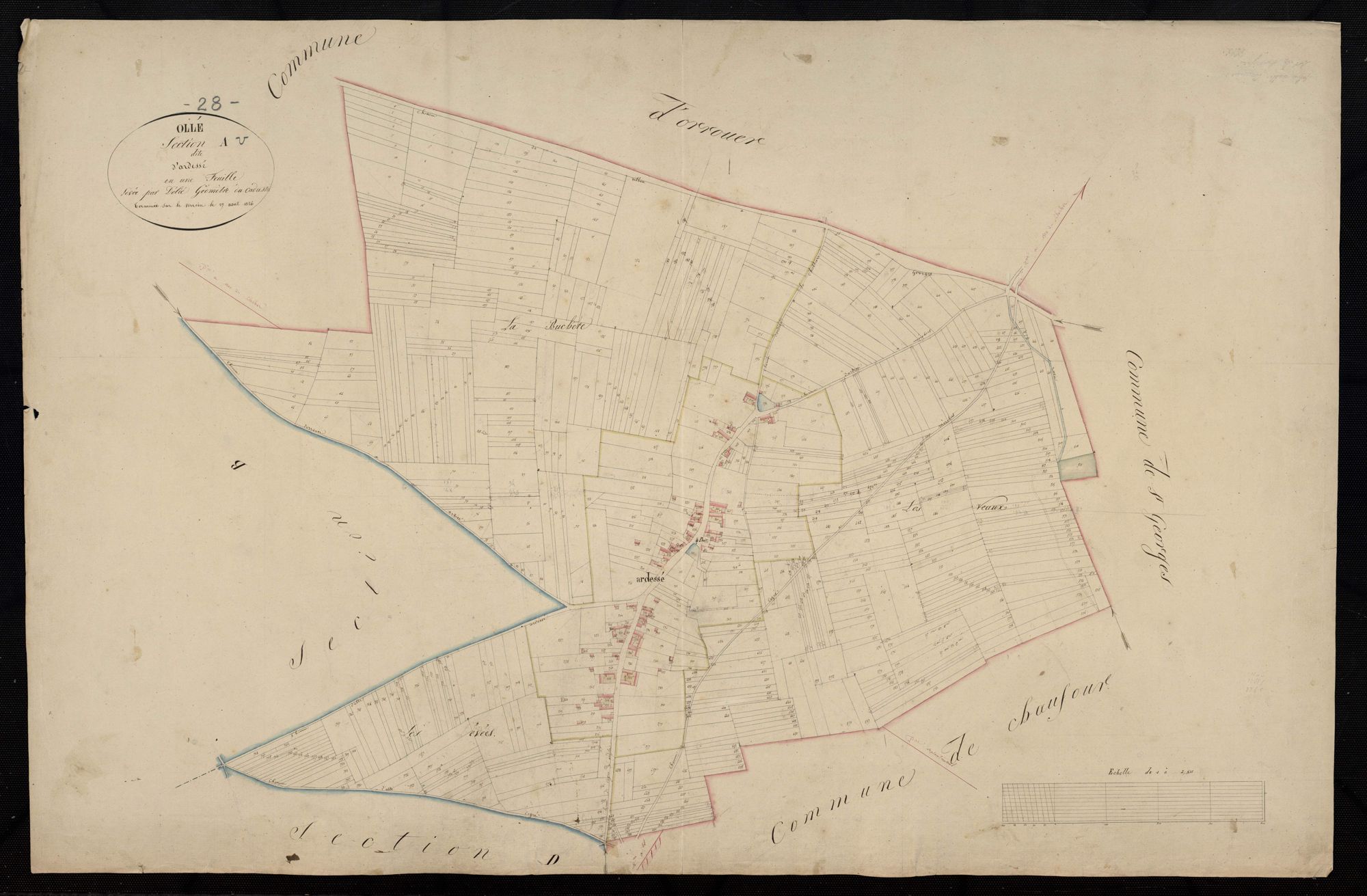 Section A, Ardessé, en une feuille.