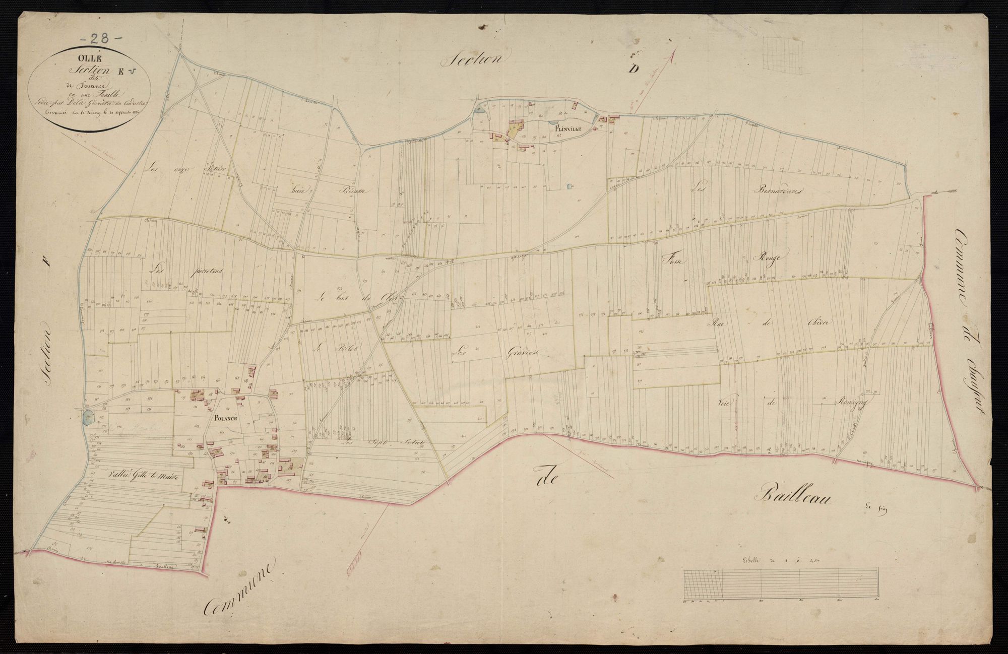 Section E, Pouancé, en une feuille.