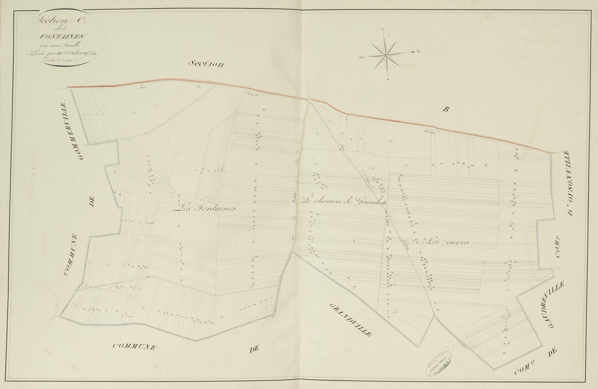 Section C, les Fontaines, en une feuille.
