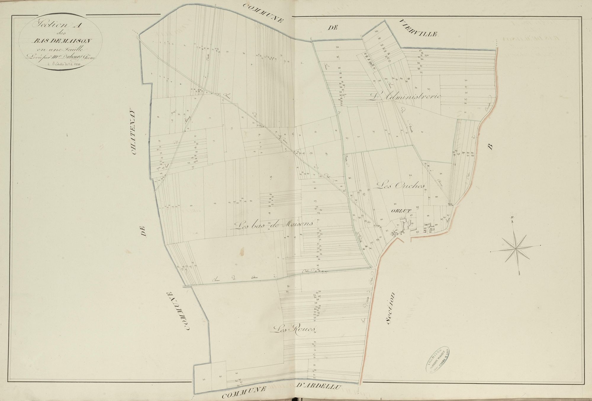 Section A, les Bas de Maison, en une feuille.