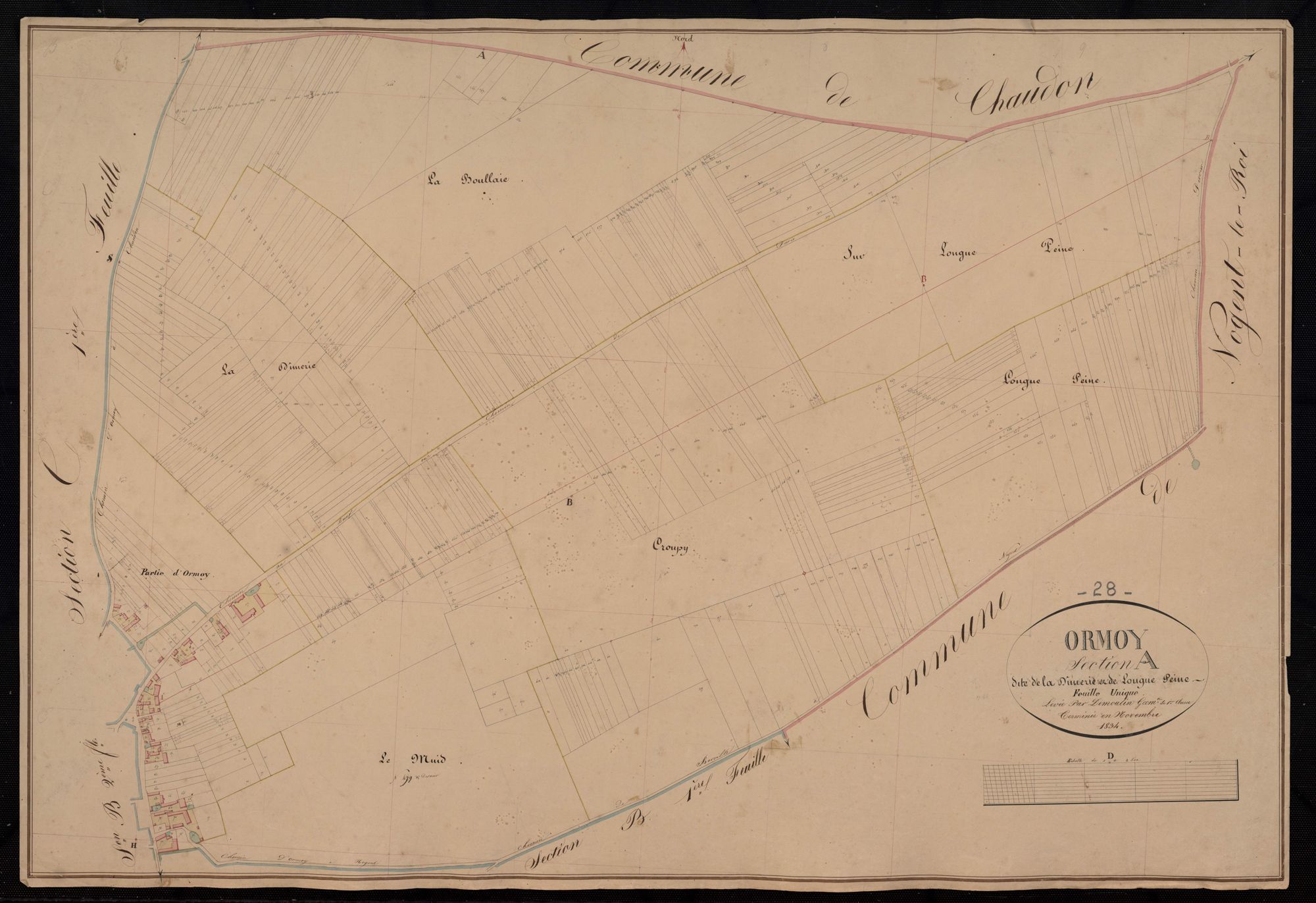 Section A, la Dîmerie de Longue Peine, en une feuille.