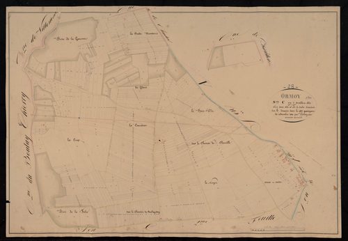 Section C, les Bois Plu et la Folie, feuille 1 / Terminée par Monsieur Poilay, Géomètre secondaire.