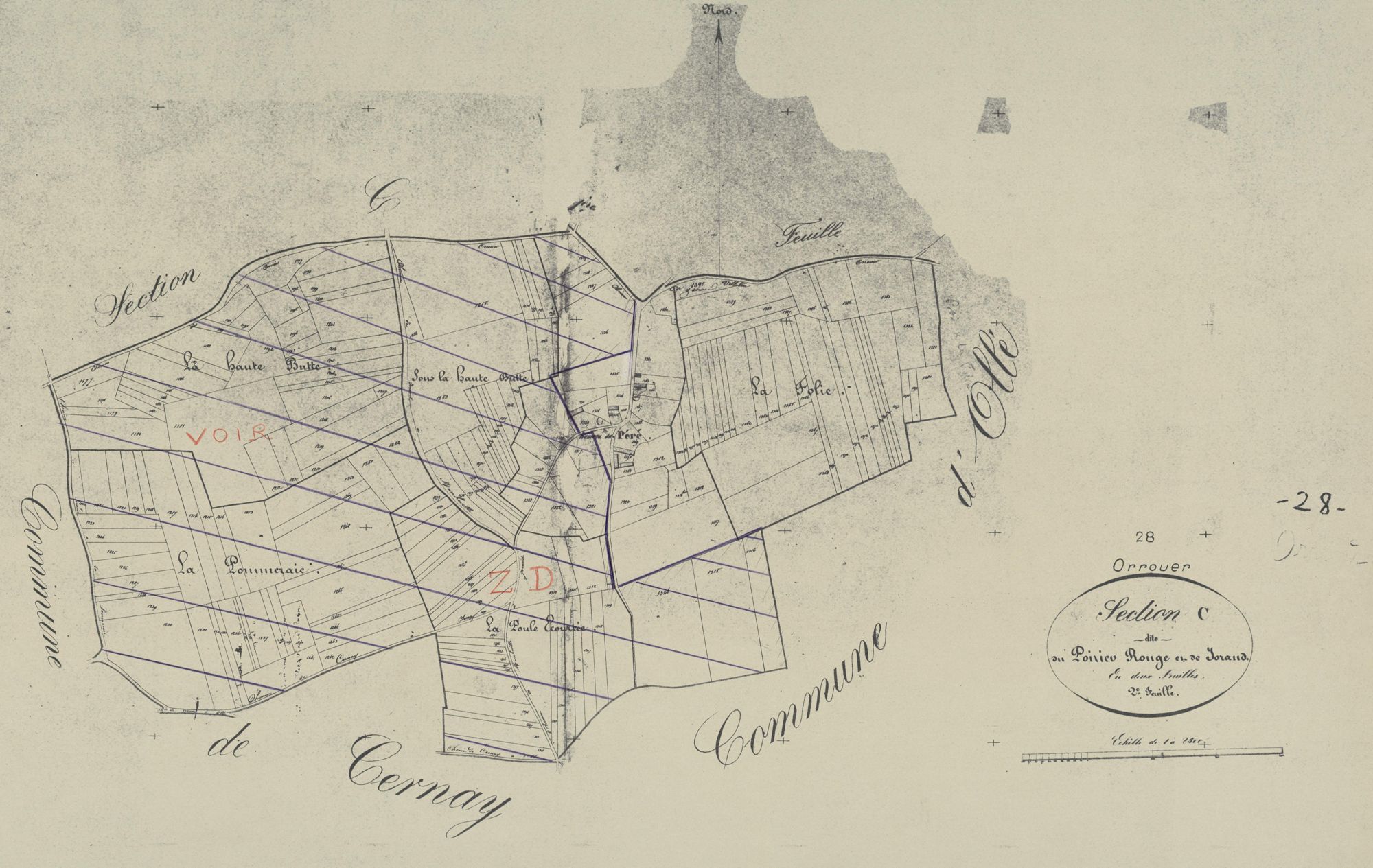 Section C, le Poirier Rouge et le Jorand, feuille 2.