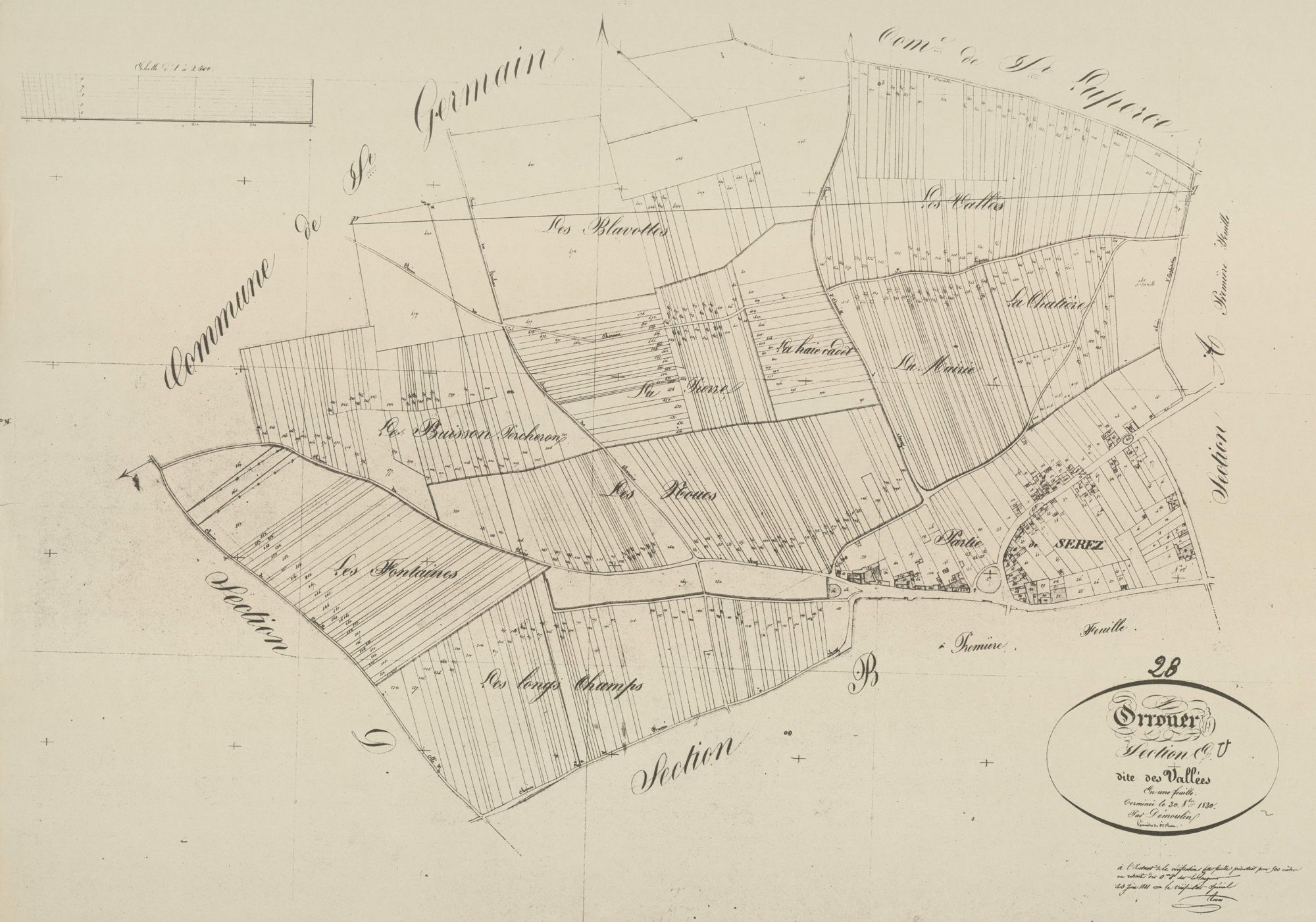 Section E, les Vallées, en une feuille.