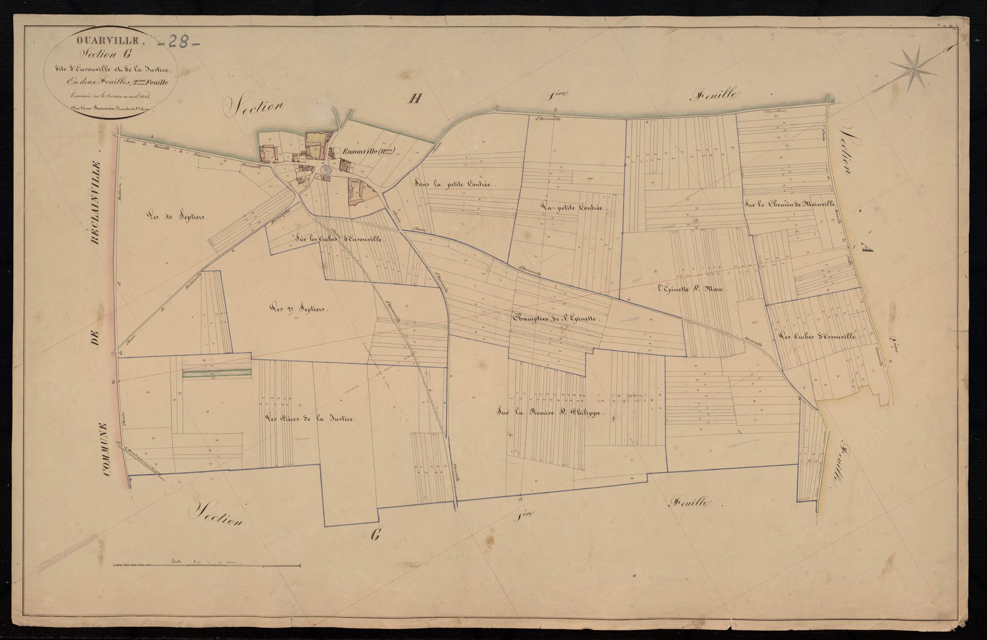 Section G, Ensonville et la Justice, feuille 2.