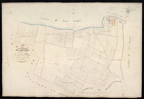 Section C, le Chêneau et Edeville, feuille 2 / Terminée sur le terrain par Monsieur Beauchet, Géomètre.