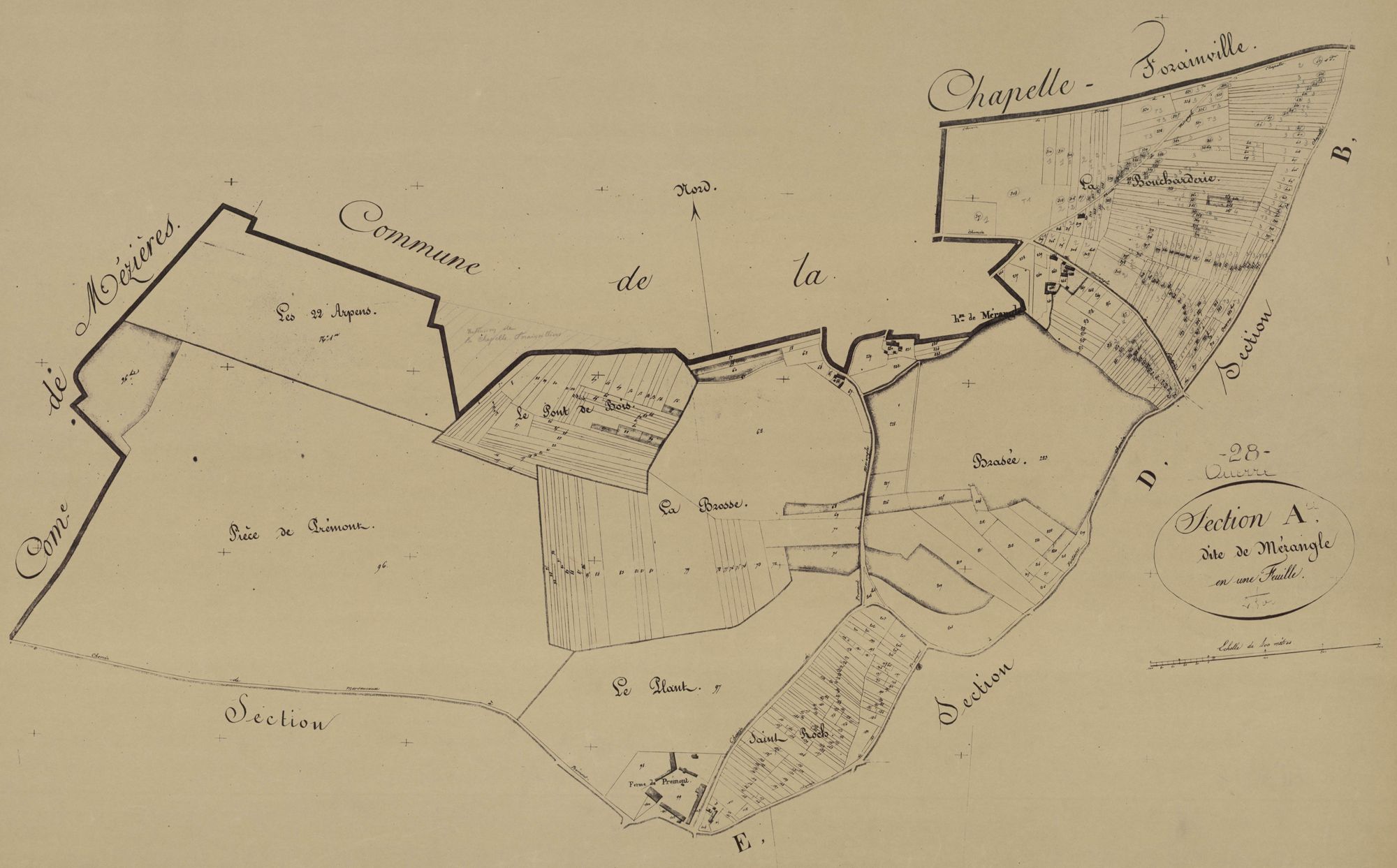 Section A, Mérangle, en une feuille.