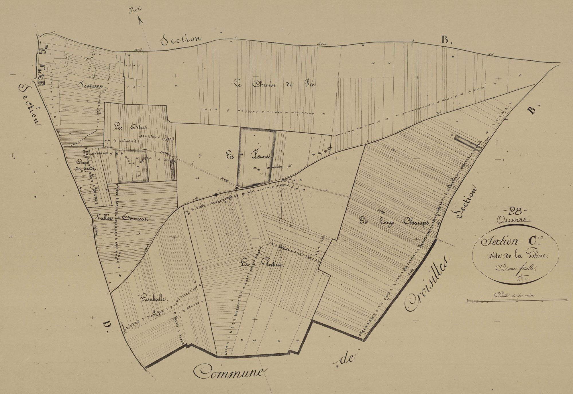Section C, la Patine, en une feuille.