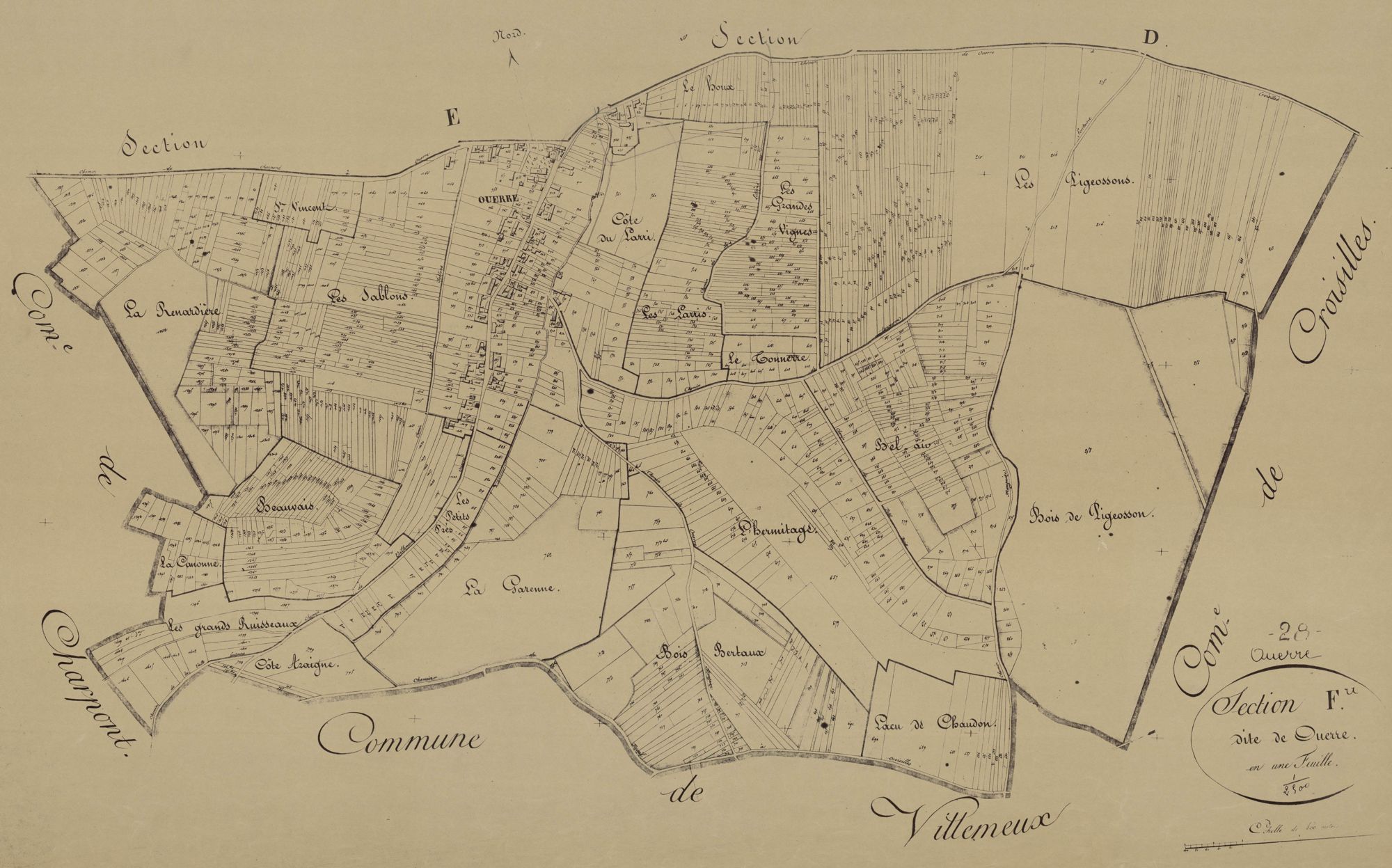 Section F, Ouerre, en une feuille.