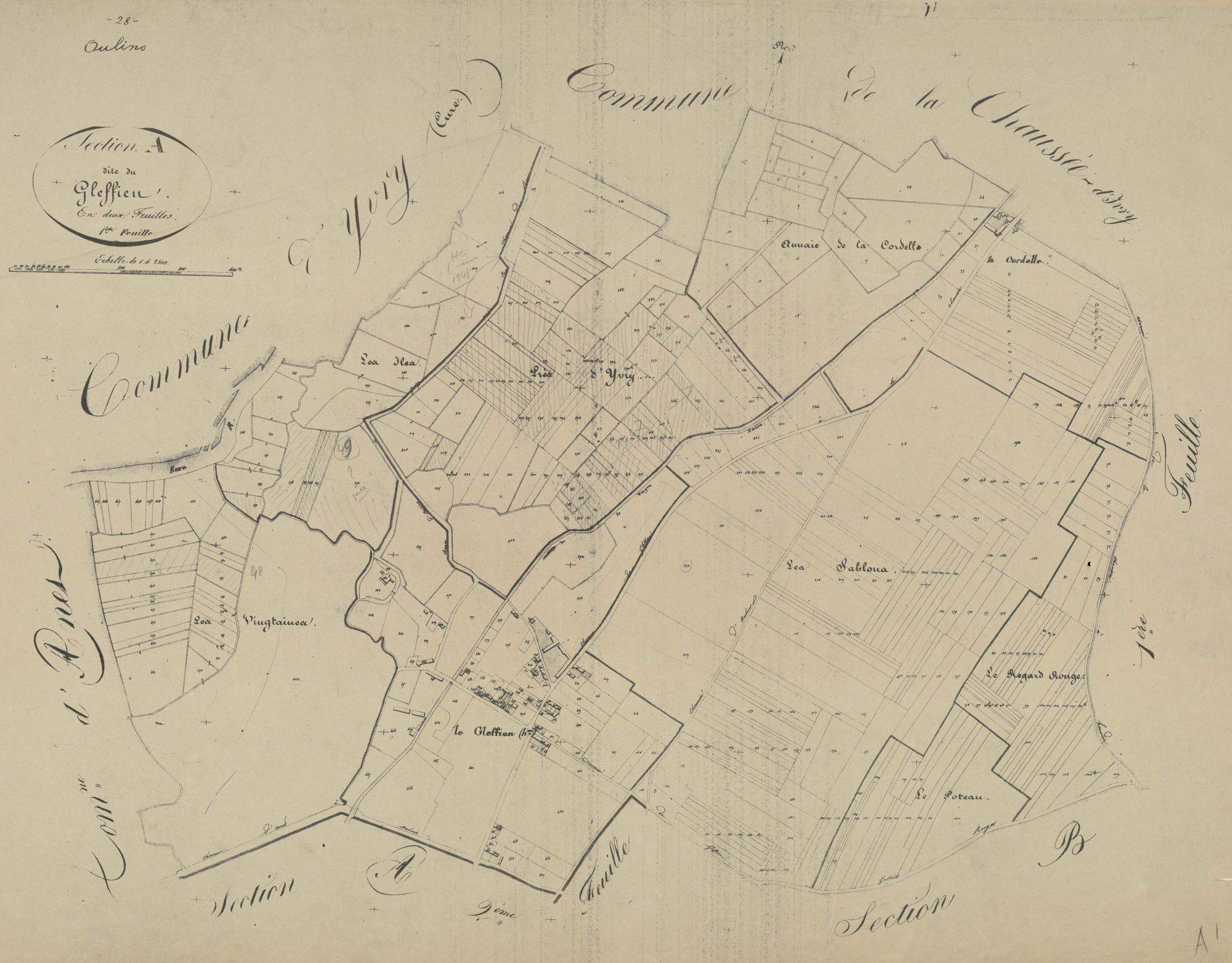 Section A, le Gleffieu, feuille 1.