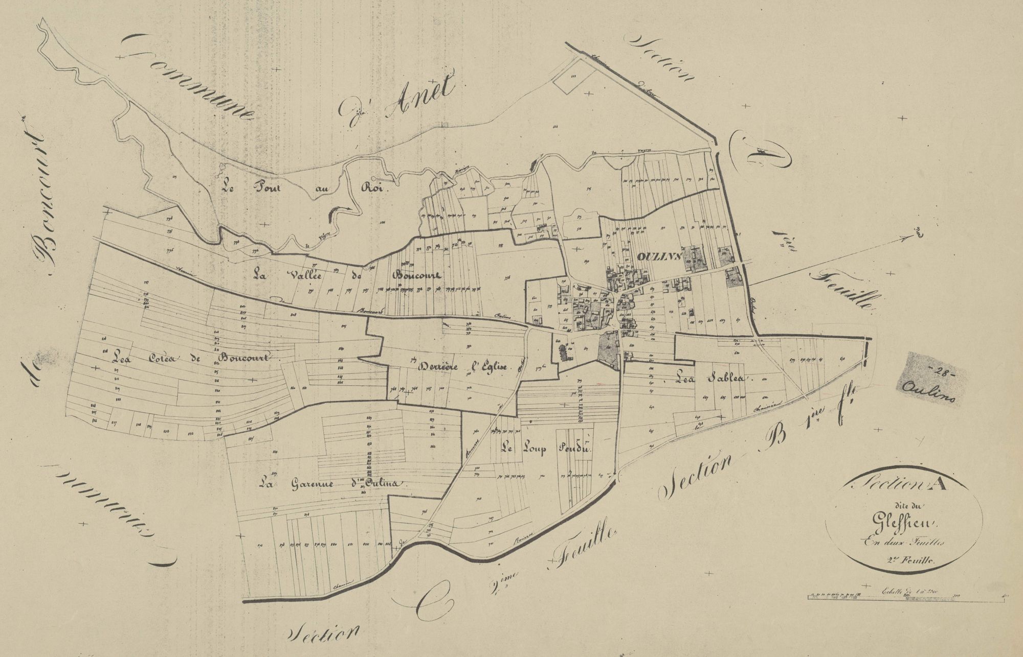 Section A, le Gleffieu, feuille 2.