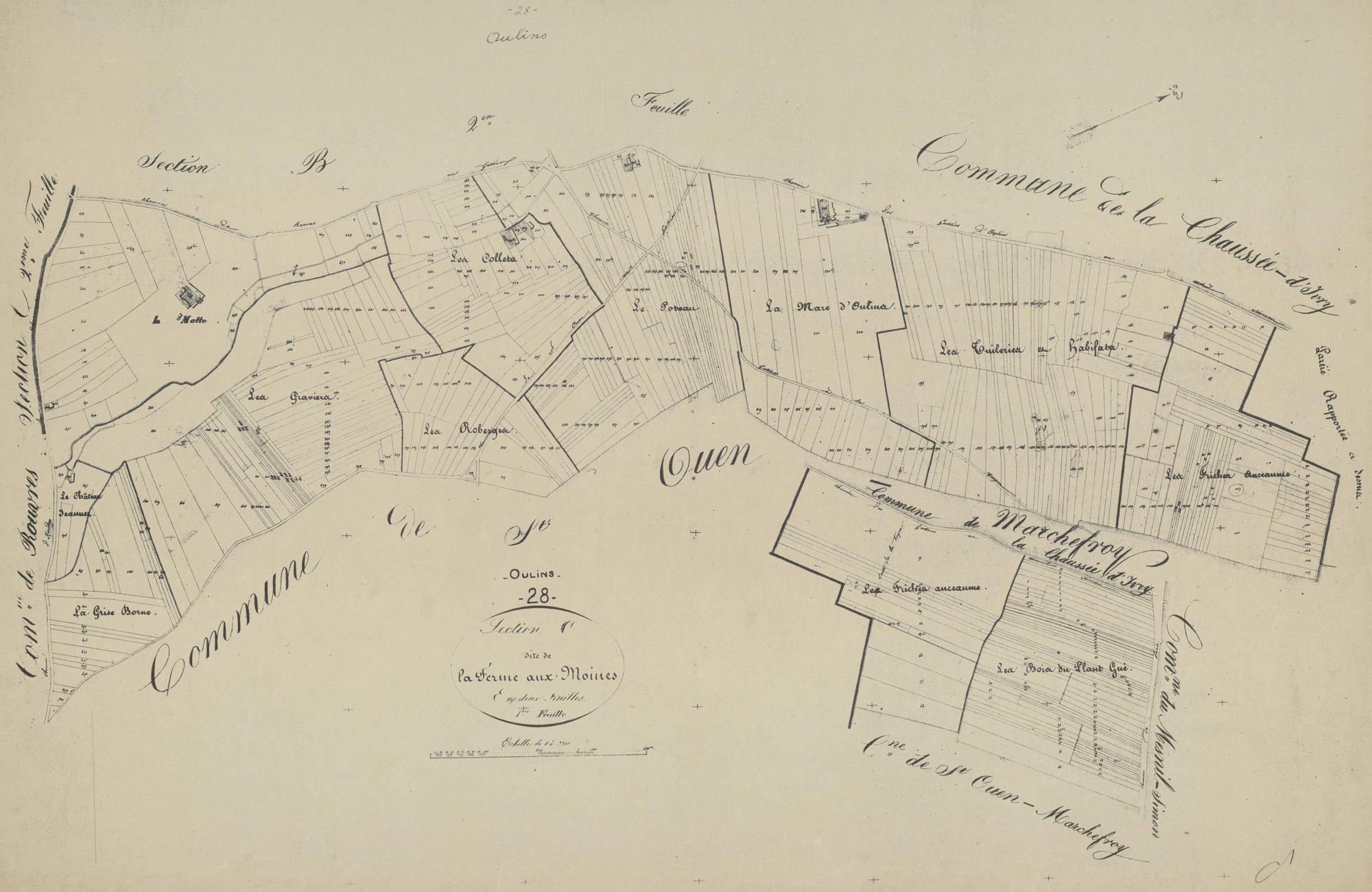 Section C, la Ferme aux Moines, feuille 1.