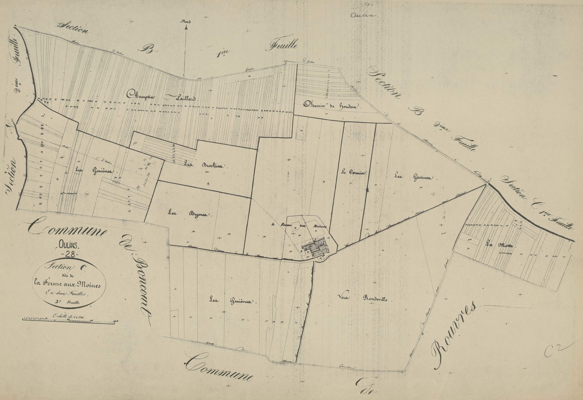 Section C, la Ferme aux Moines, feuille 2.