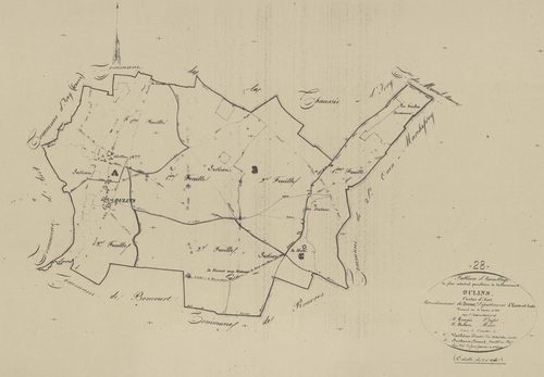 Tableau d'assemblage du plan parcellaire.