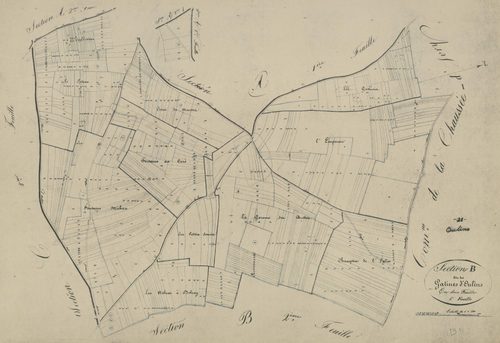 Section B, les Gâtines d'Oulins, feuille 1.