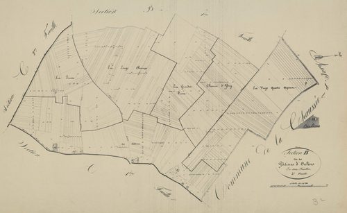 Section B, les Gâtines d'Oulins, feuille 2.