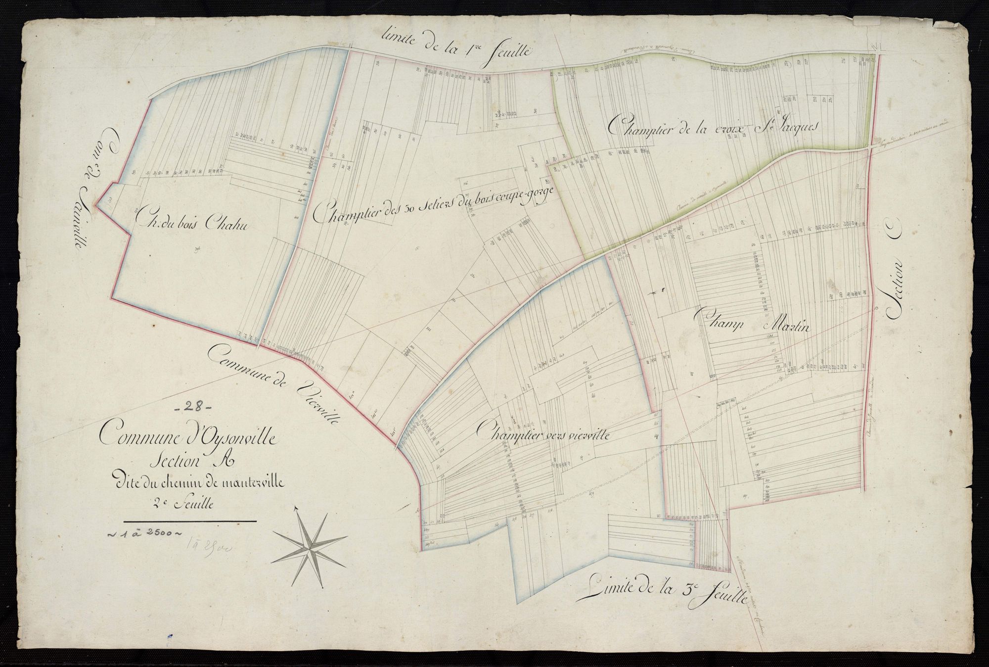 Section A, le Chemin de Manterville, feuille 2.