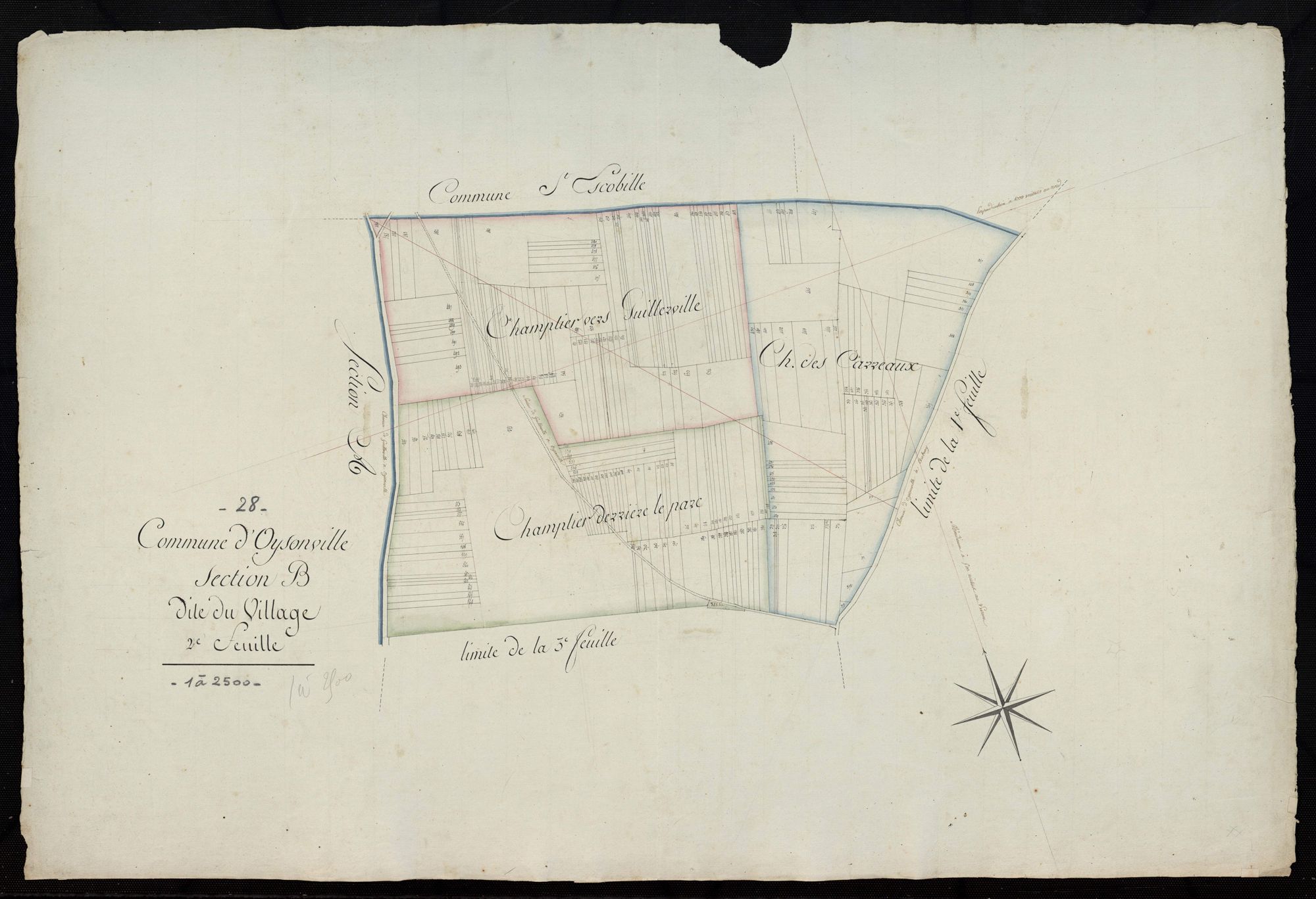 Section B, le Village, feuille 2.