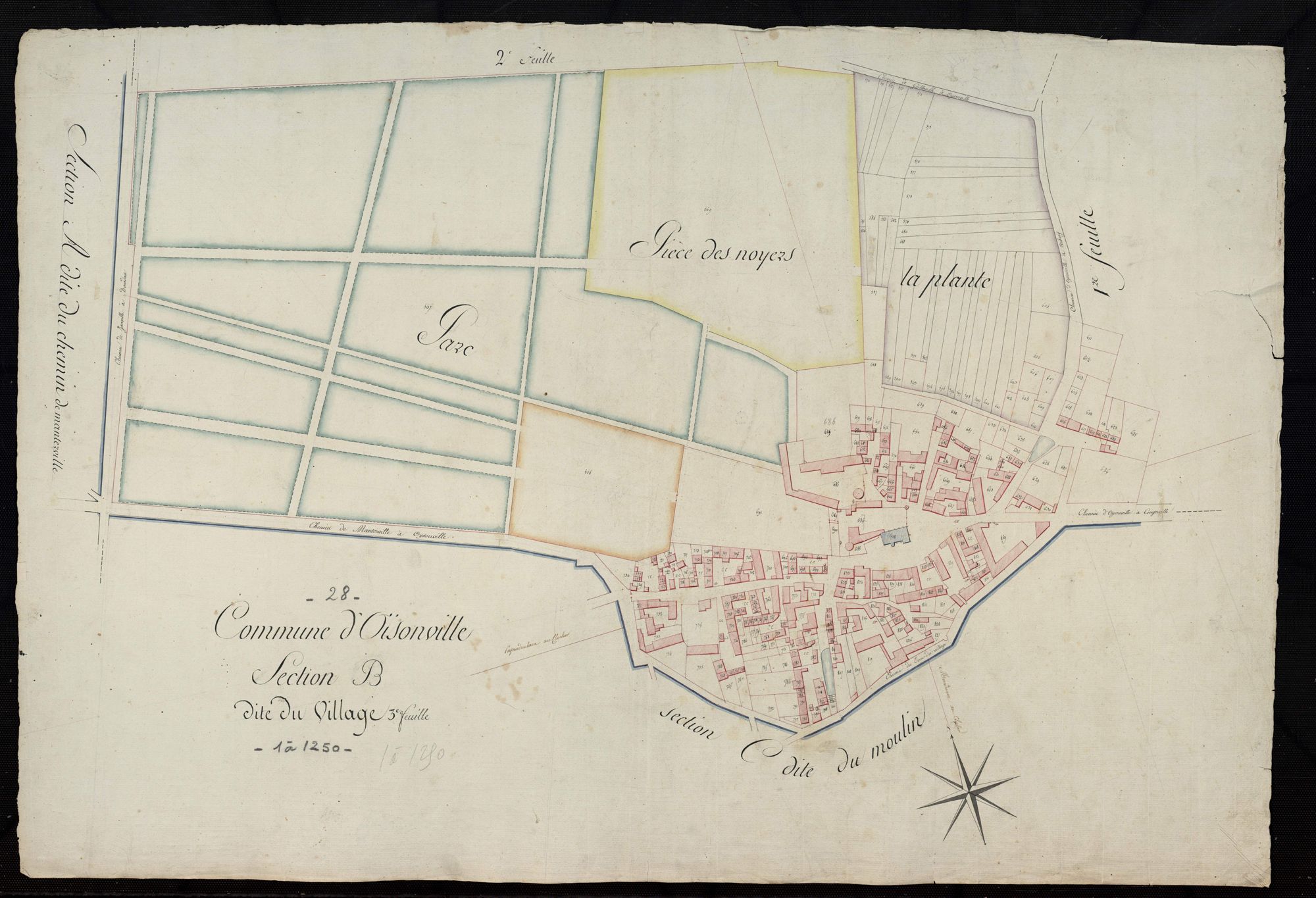 Section B, le Village, feuille 3.