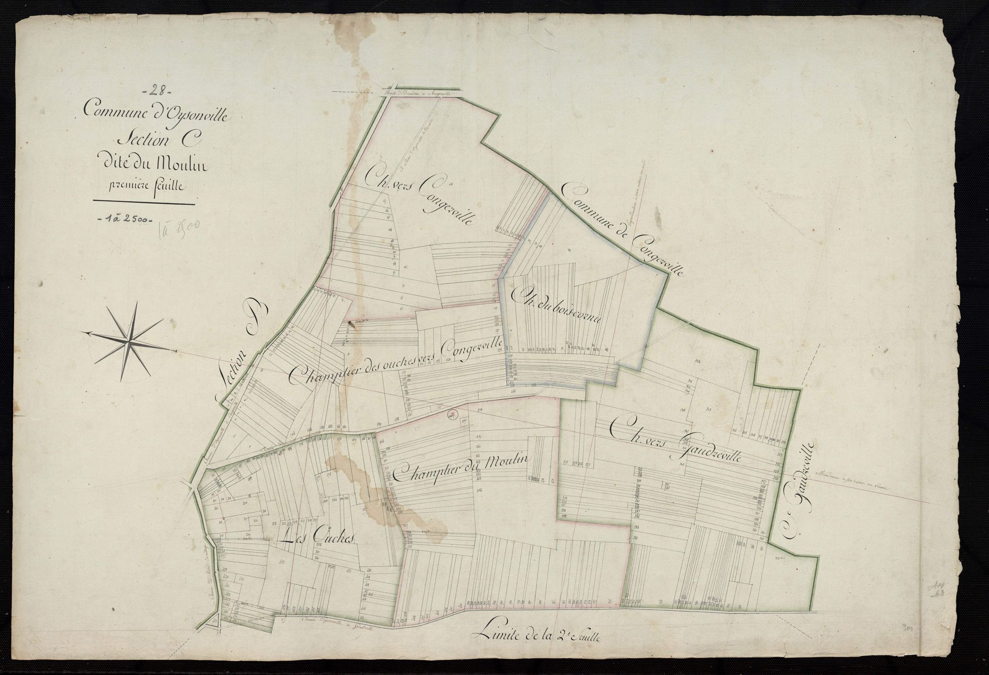 Section C, le Moulin, feuille 1.