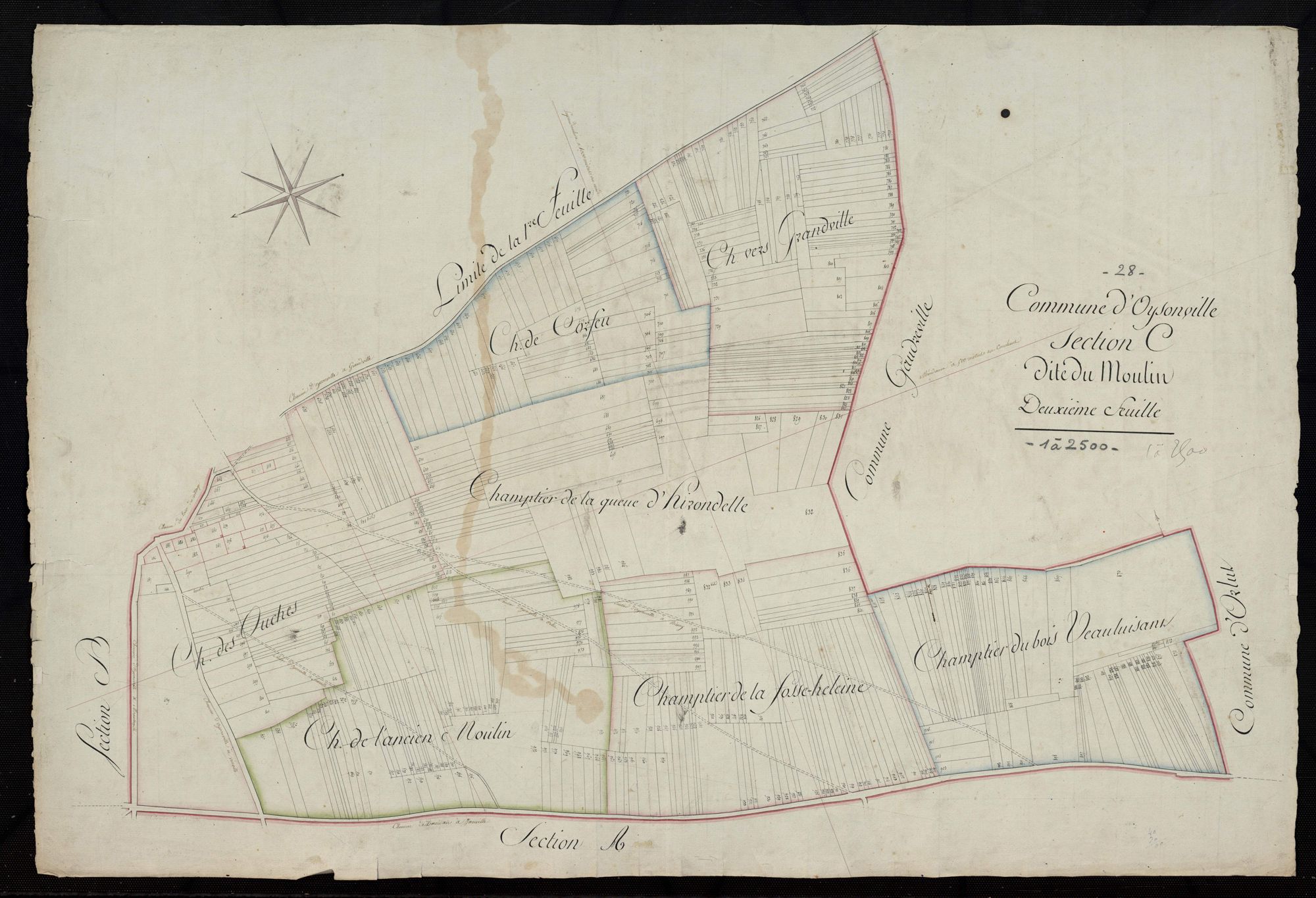 Section C, le Moulin, feuille 2.