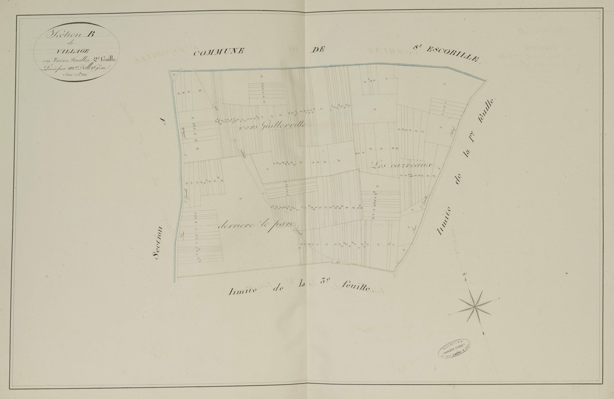 Section B, le Village, feuille 2.