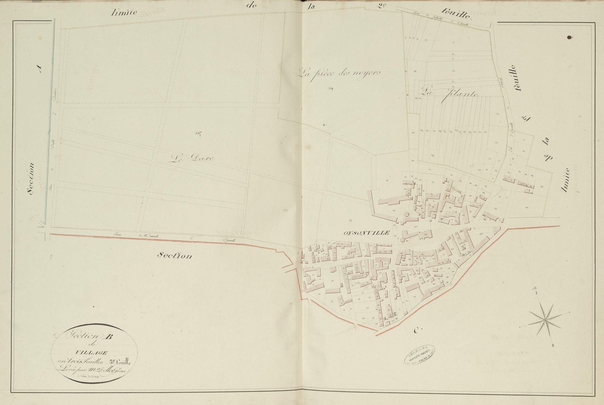 Section B, le Village, feuille 3.