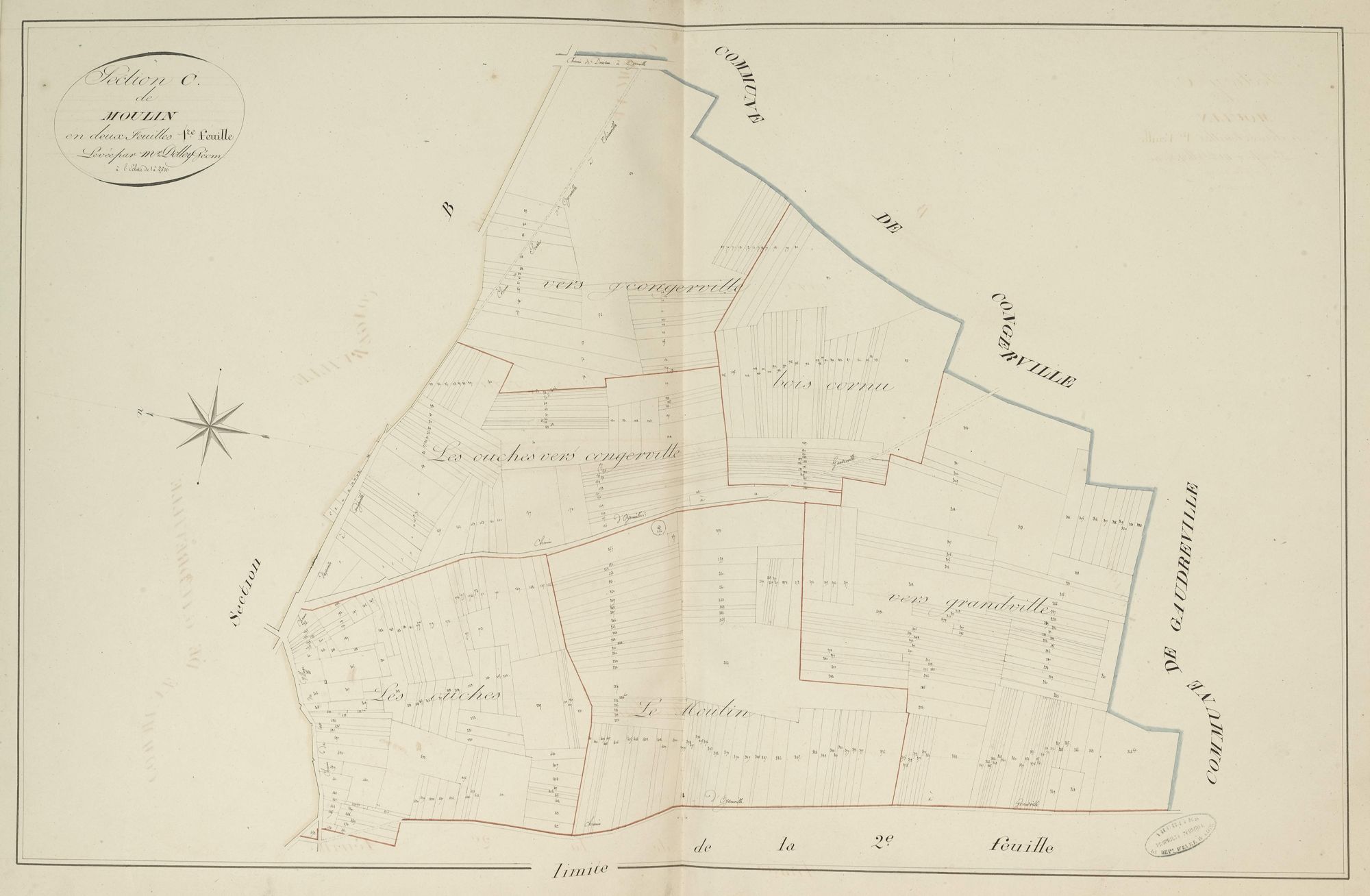 Section C, le Moulin, feuille 1.