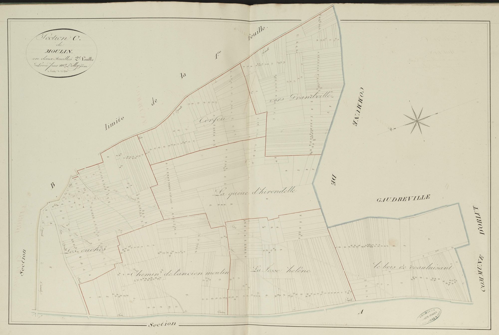Section C, le Moulin, feuille 2.