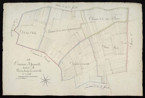 Section A, le Chemin de Manterville, feuille 2.