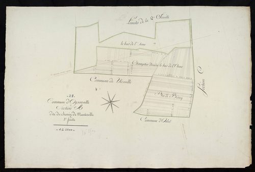 Section A, le Chemin de Manterville, feuille 3.