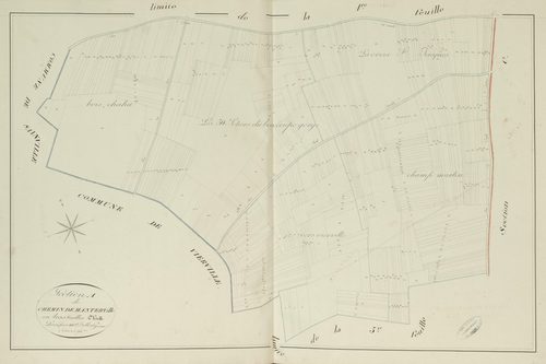 Section A, le Chemin de Manterville, feuille 2.