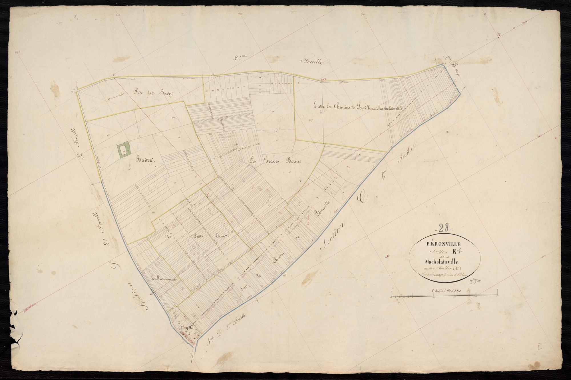 Section E, Machelainville, feuille 1.