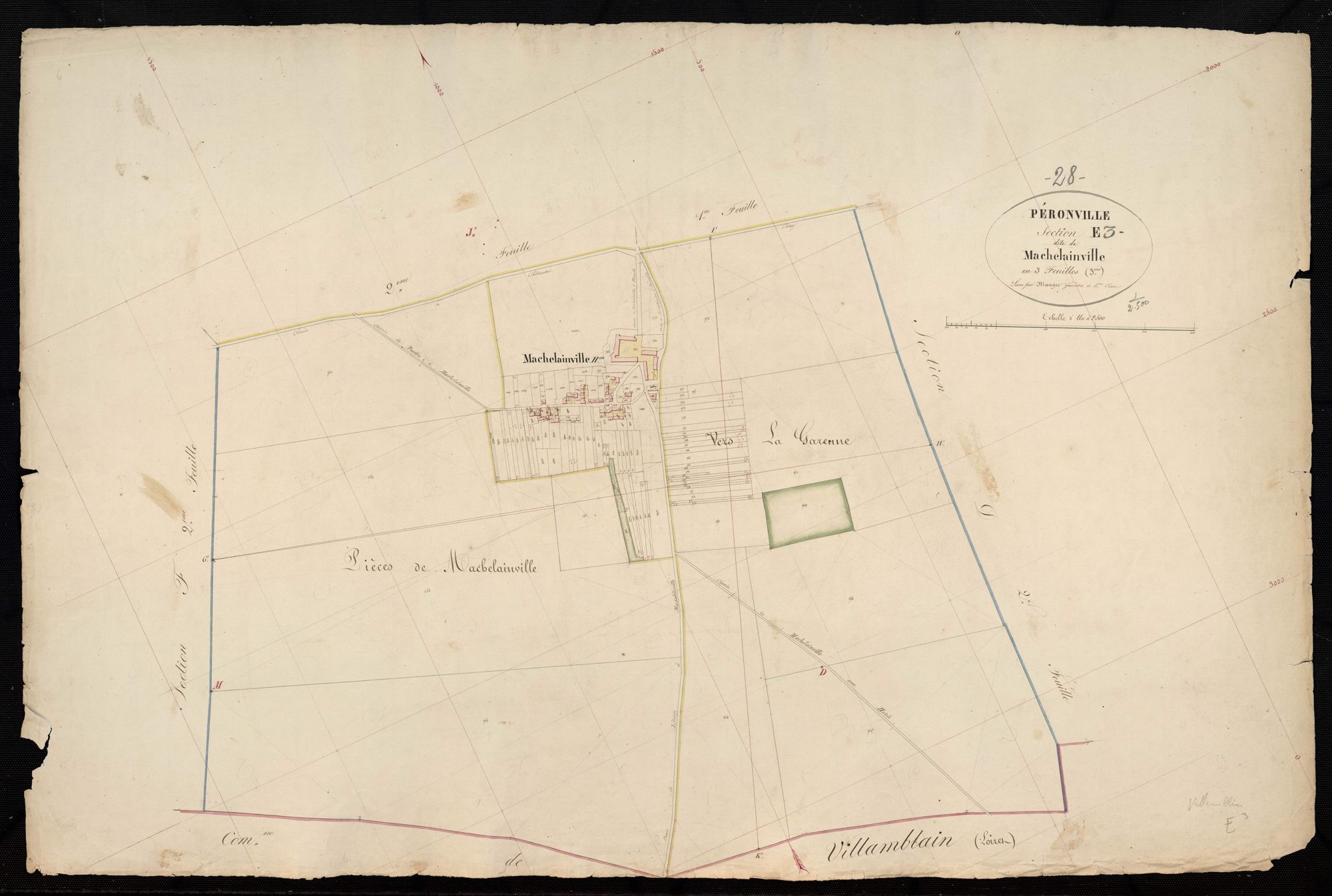 Section E, Machelainville, feuille 3.