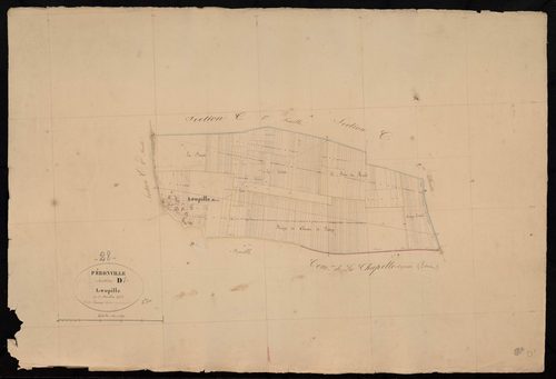 Section D, Loupille, feuille 1 / Terminée sur le terrain par Monsieur Lamiray, Géomètre secondaire.