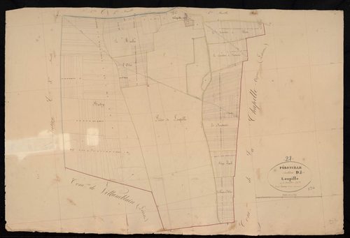 Section D, Loupille, feuille 2 / Terminée sur le terrain par Monsieur Lamiray, Géomètre secondaire.