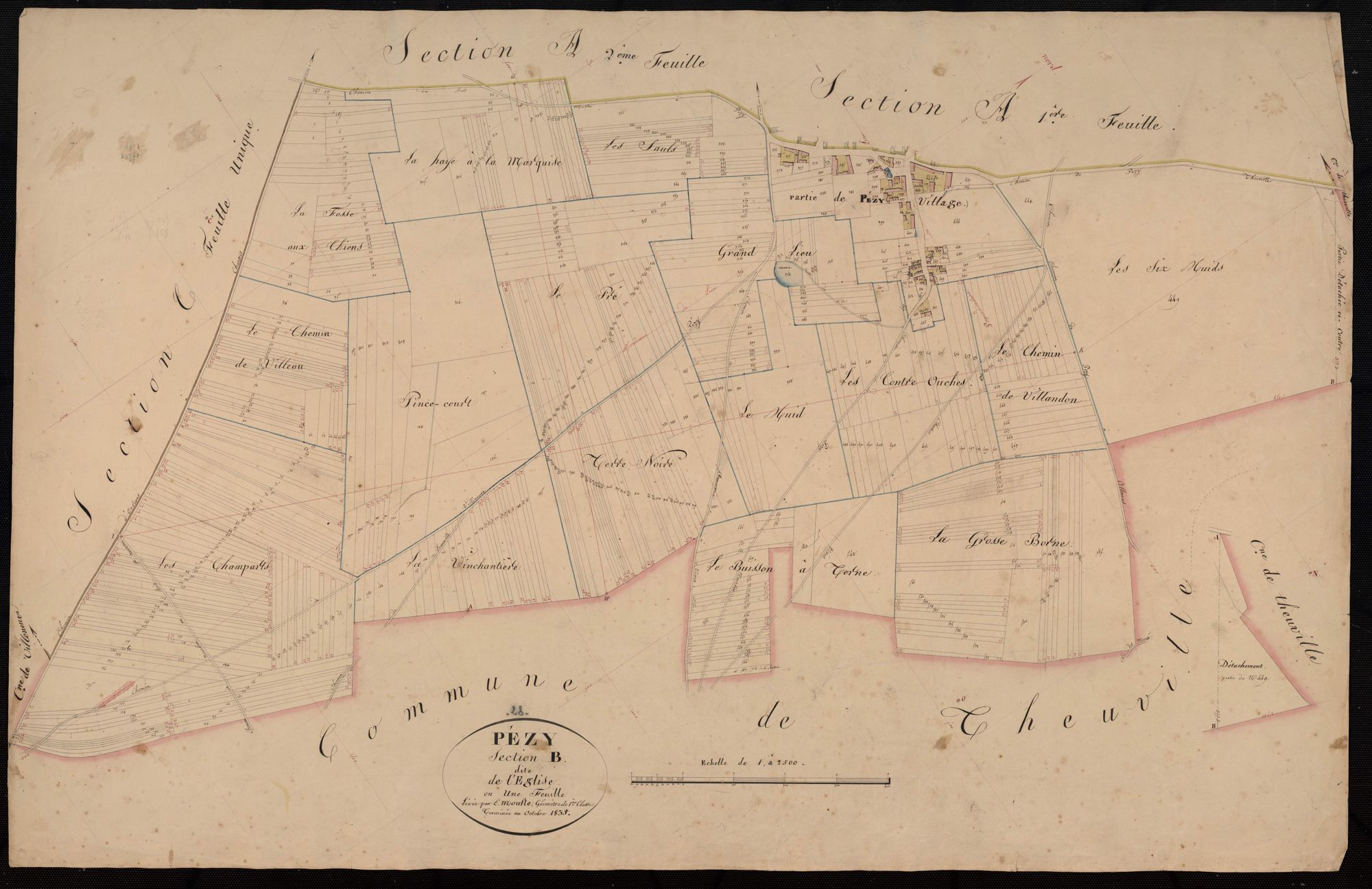 Section B, l'Eglise, en une feuille.