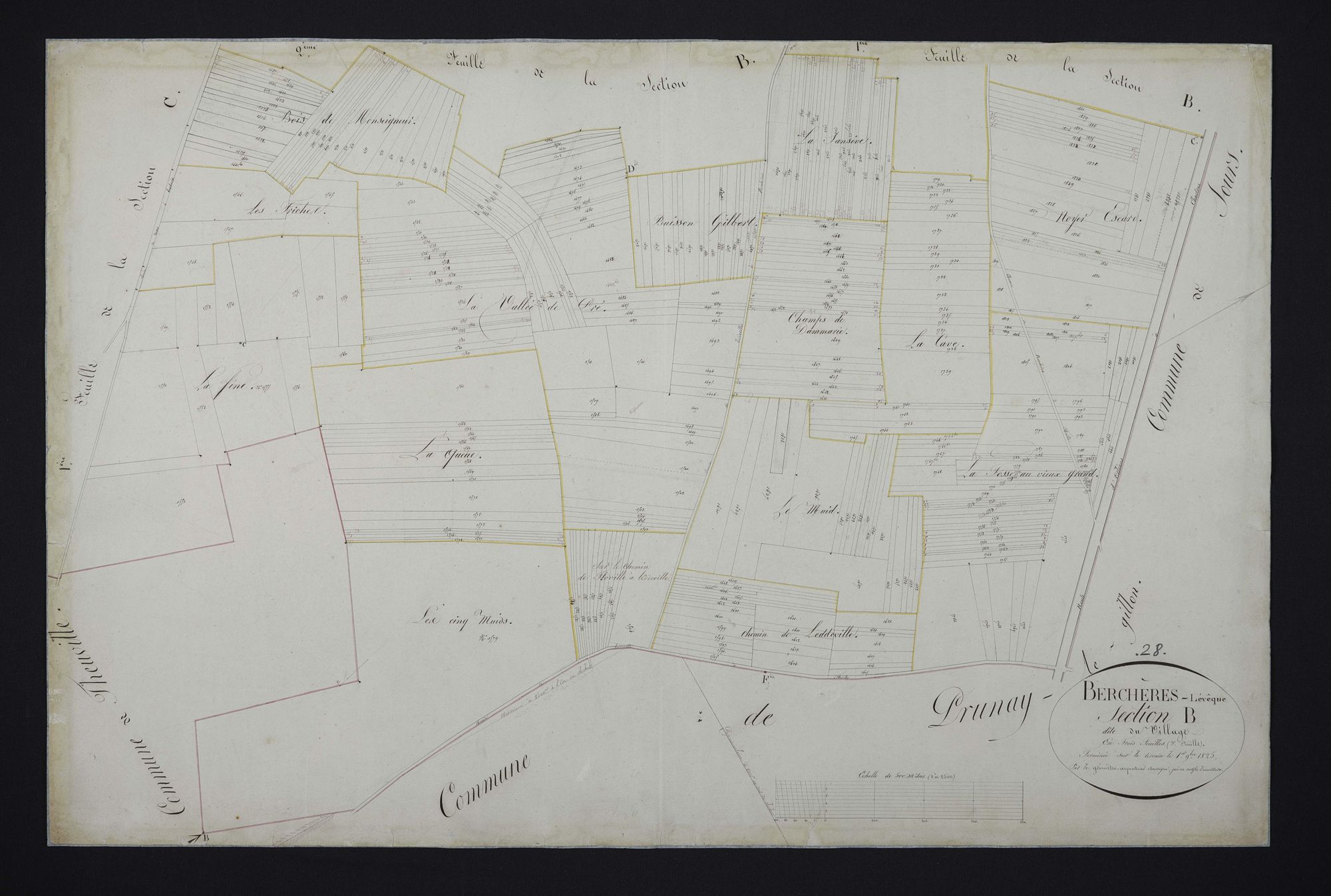 Section B, le Village, feuille 3.