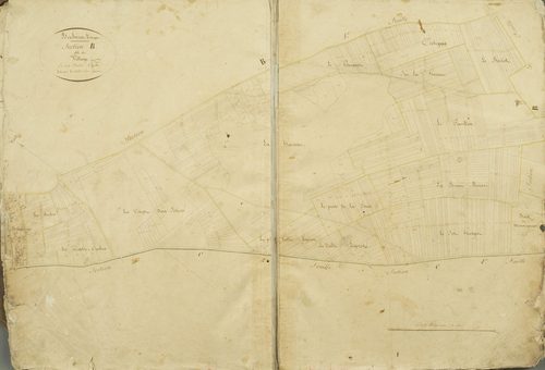 Section B, le Village, feuille 2 / Levée par Court cadet, géomètre.
