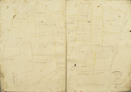 Section B, le Village, feuille 3 / Levée par Court puîné, géomètre.