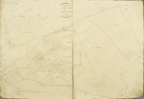 Section D, Champ Rougeot / Levée par J.B. Gilyot, géomètre.