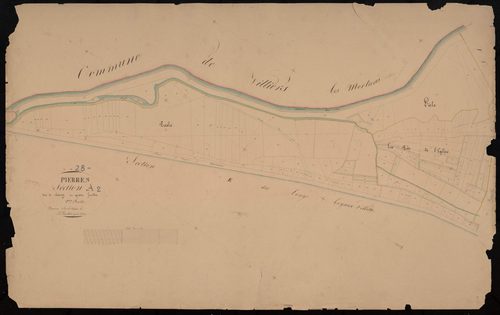 Section A, Sauny, feuille 2 / Terminée sur le terrain par Monsieur Letellier, Géomètre secondaire.