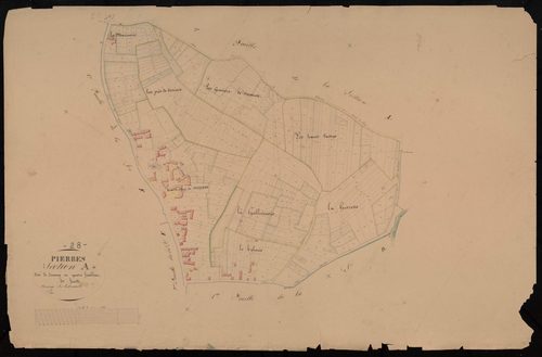 Section A, Sauny, feuille 4 / Terminée sur le terrain par Monsieur Letellier, Géomètre secondaire.